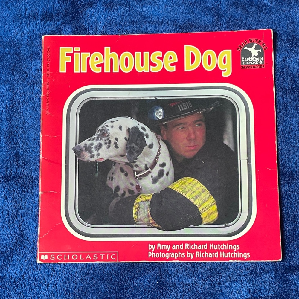Scholastic Firehouse Dog Book - Bold Red Cover